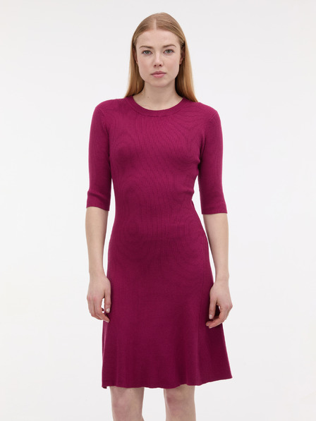 Orsay Дамска рокля бордо до коляното ORSAY