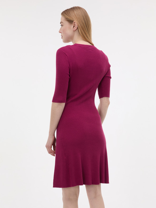 Orsay Дамска рокля бордо до коляното ORSAY