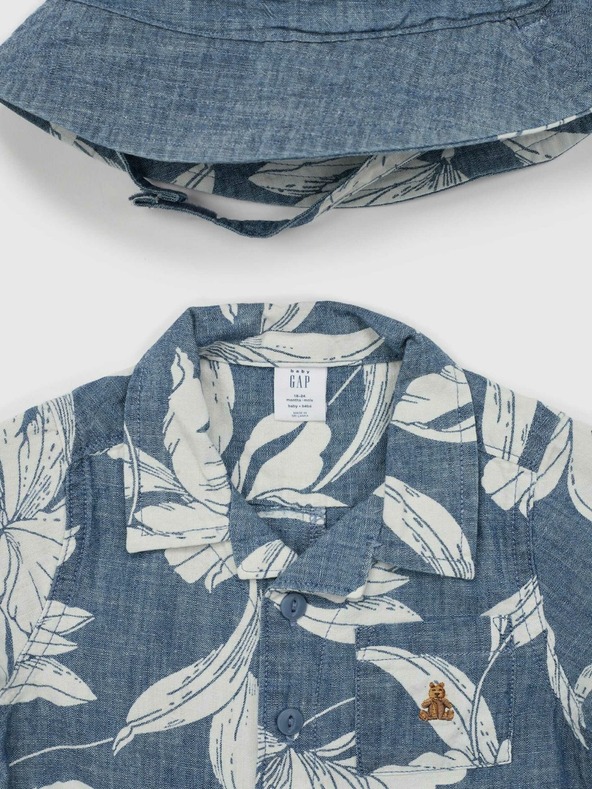 GAP Baby гащеризон със шапка GAP