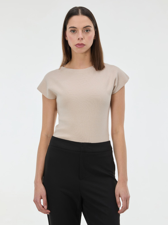 Orsay Бежов дамски пуловер без ръкави ORSAY