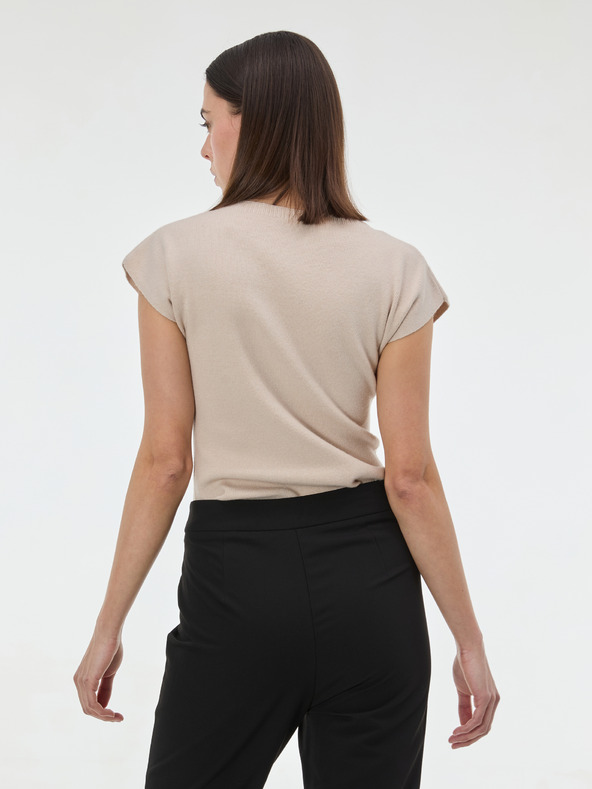 Orsay Бежов дамски пуловер без ръкави ORSAY