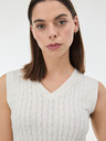 Orsay Кремава дамска плетена жилетка ORSAY