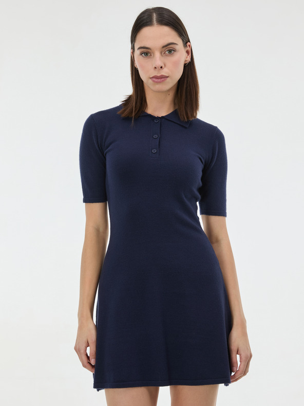 Orsay Тъмносиня дамска плетена рокля ORSAY