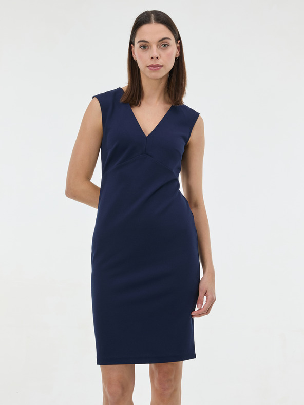 Orsay Тъмносиня дамска рокля по тялото ORSAY