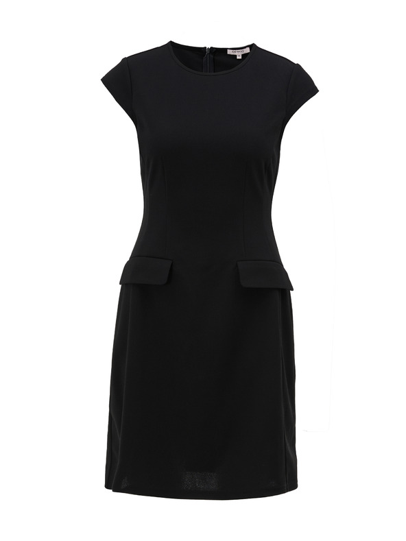 Orsay Черна дамска рокля с дължина до коляното ORSAY