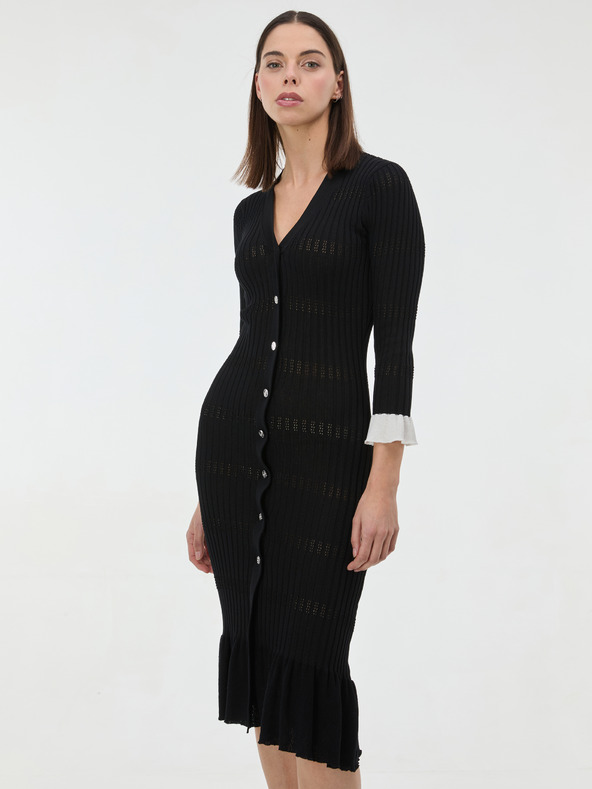 Orsay Черна дамска плетена миди рокля ORSAY