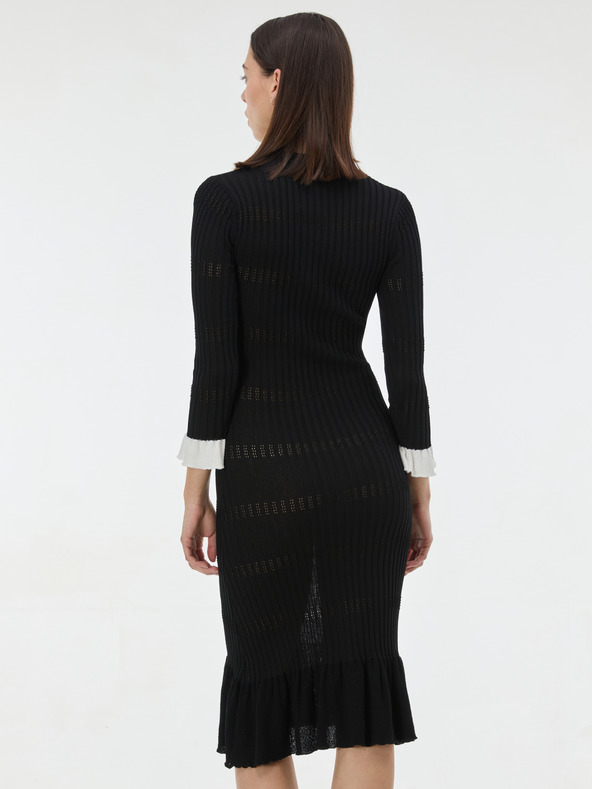 Orsay Черна дамска плетена миди рокля ORSAY