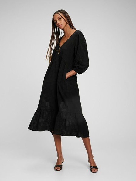 GAP Миди рокля с V деколте GAP