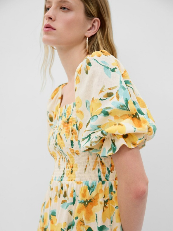 GAP Ленени флорални рокли GAP