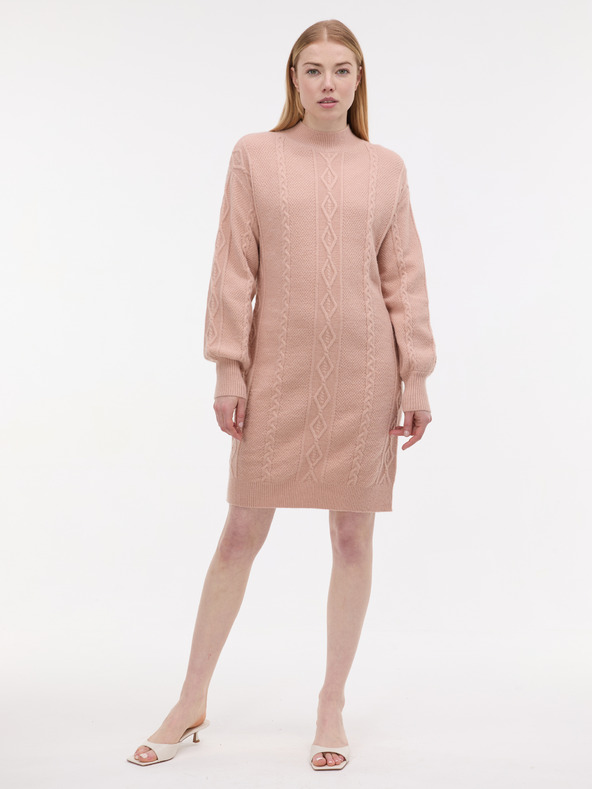 Orsay Светлорозова дамска плетена рокля ORSAY