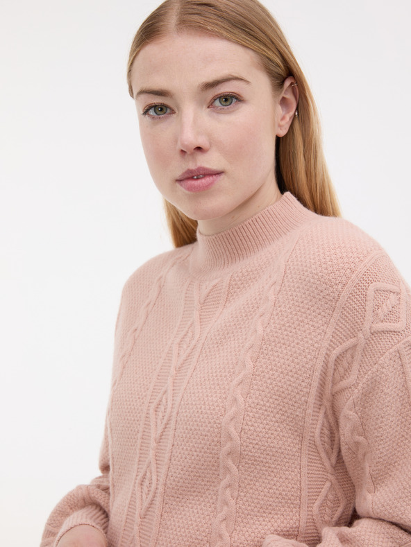 Orsay Светлорозова дамска плетена рокля ORSAY