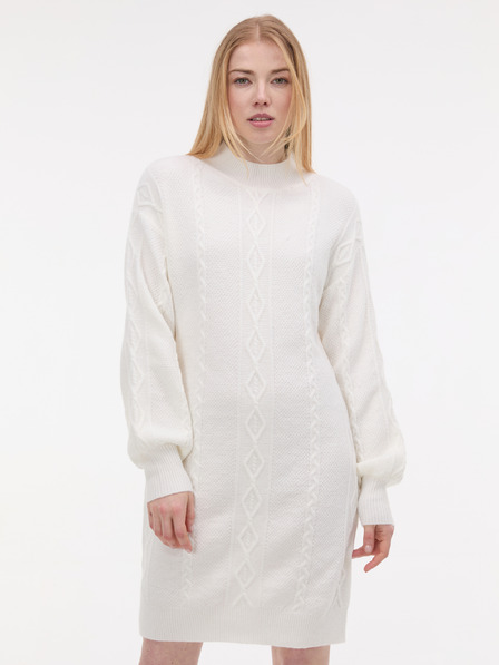 Orsay Кремава дамска рокля-пуловер ORSAY