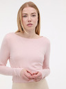 Orsay Светлорозова дамска тениска с дълъг ръкав ORSAY