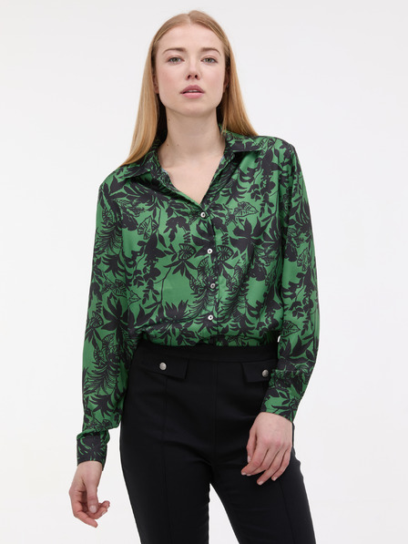 Orsay Зелена дамска блуза с десен ORSAY