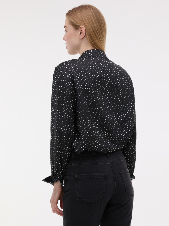 Orsay Черна дамска блуза с десен ORSAY