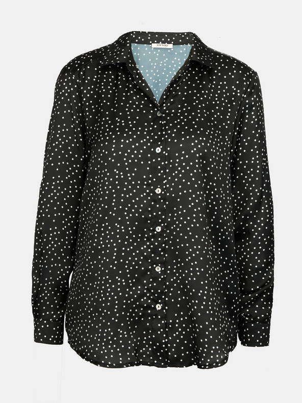 Orsay Черна дамска блуза с десен ORSAY