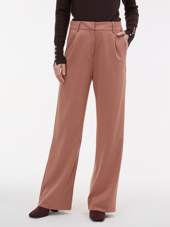 Orsay Светлокафяви дамски широки панталони ORSAY