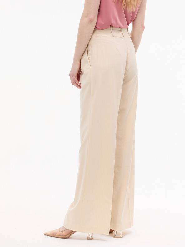 Orsay Кремави дамски широки панталони на райета ORSAY