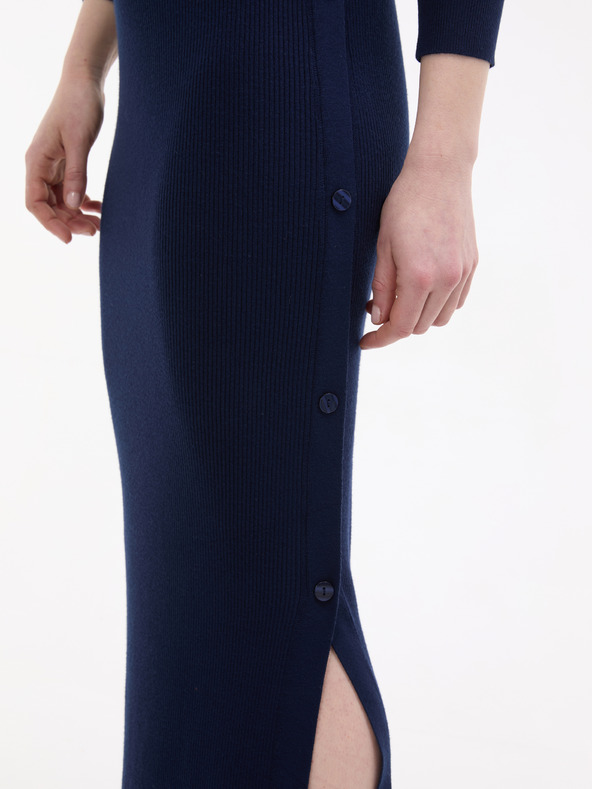 Orsay Тъмносиня дамска плетена пола ORSAY