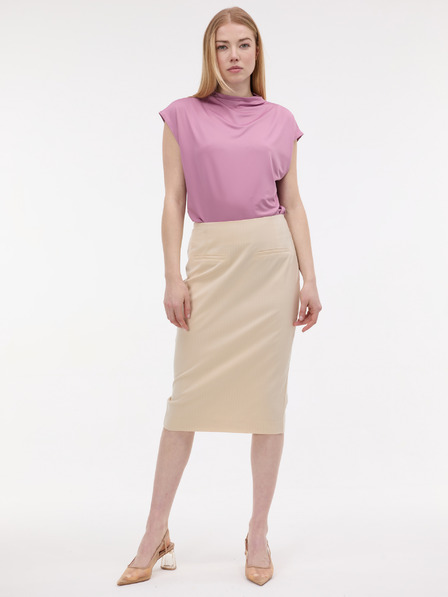 Orsay Кремава дамска пола тип молив на райета ORSAY