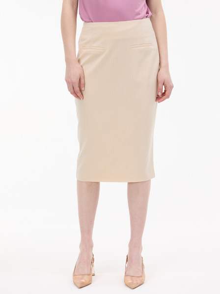 Orsay Кремава дамска пола тип молив на райета ORSAY