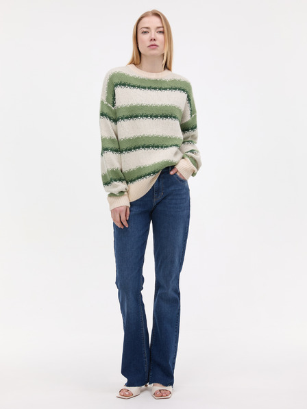 Orsay Зелен дамски райета пуловер ORSAY