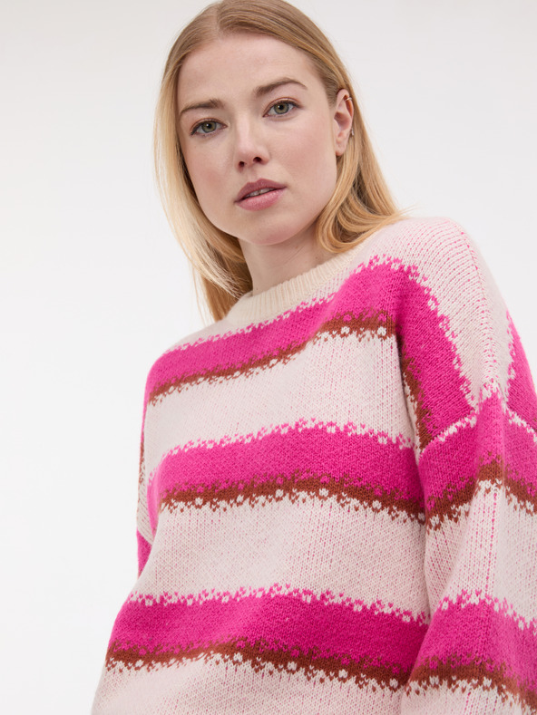 Orsay Розов дамски райета пуловер ORSAY