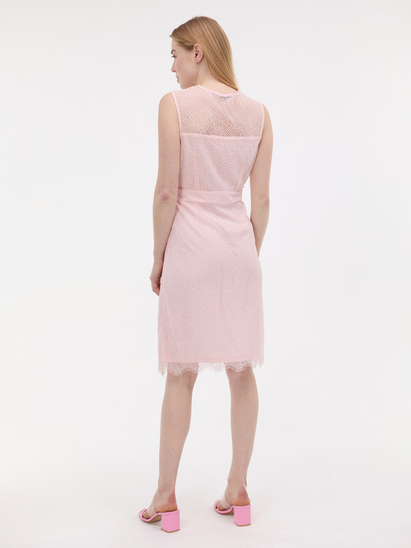 Orsay Светлорозова дамска дантелена рокля ORSAY