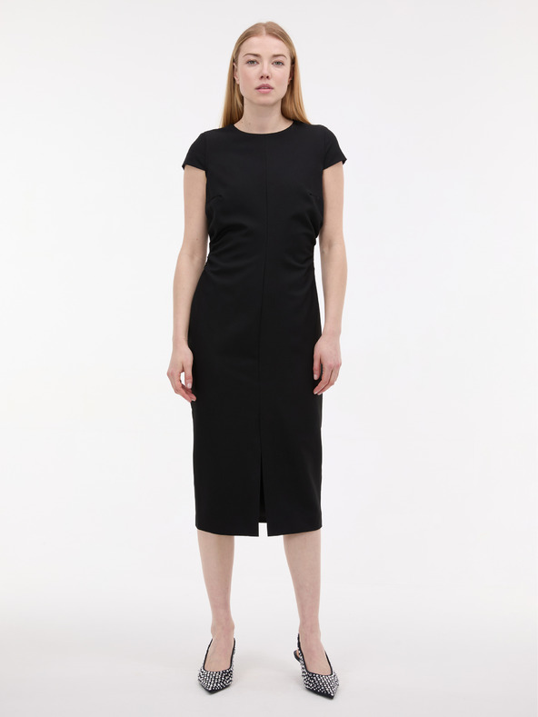 Orsay Черна дамска рокля по тялото ORSAY