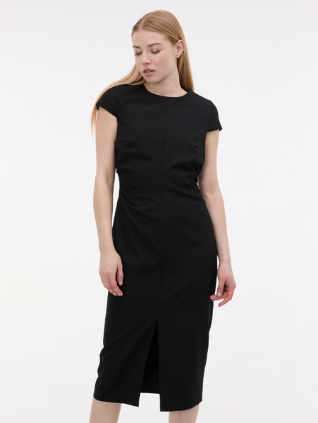 Orsay Черна дамска рокля по тялото ORSAY