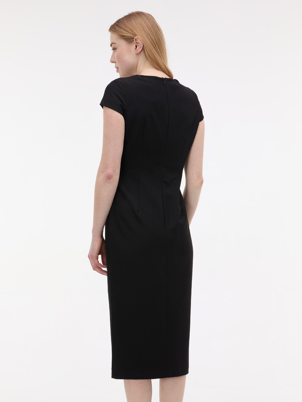 Orsay Черна дамска рокля по тялото ORSAY