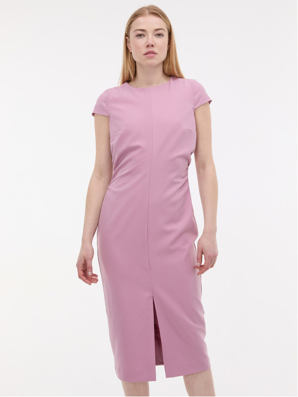 Orsay Светлорозова дамска рокля по тялото ORSAY