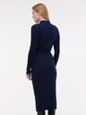 Orsay Тъмносиня дамска миди рокля с колан ORSAY