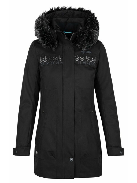 Kilpi Черно дамско зимно палто Kilpi PERU-W