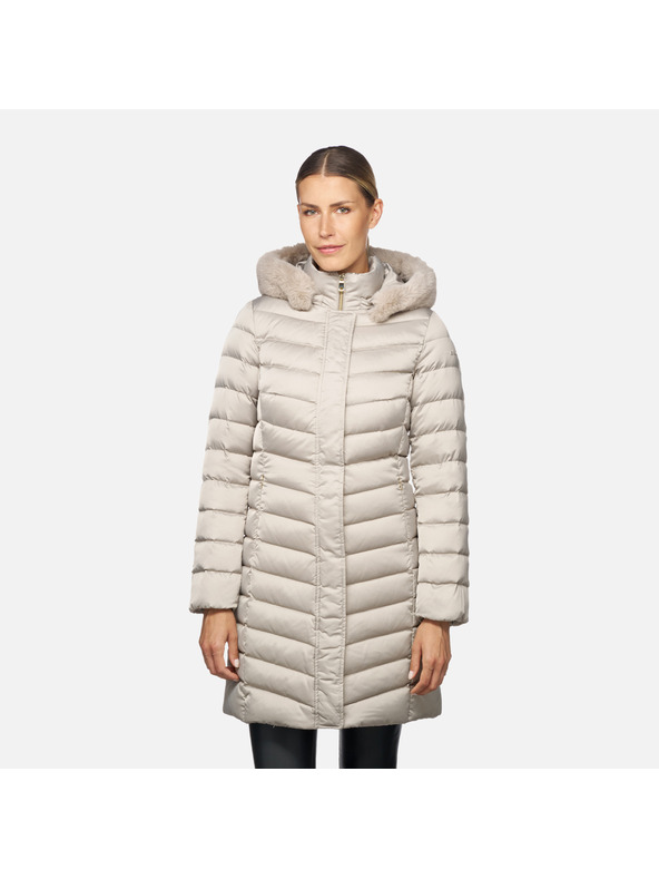Geox Бежова дамска пухена яке Geox Bettanie
