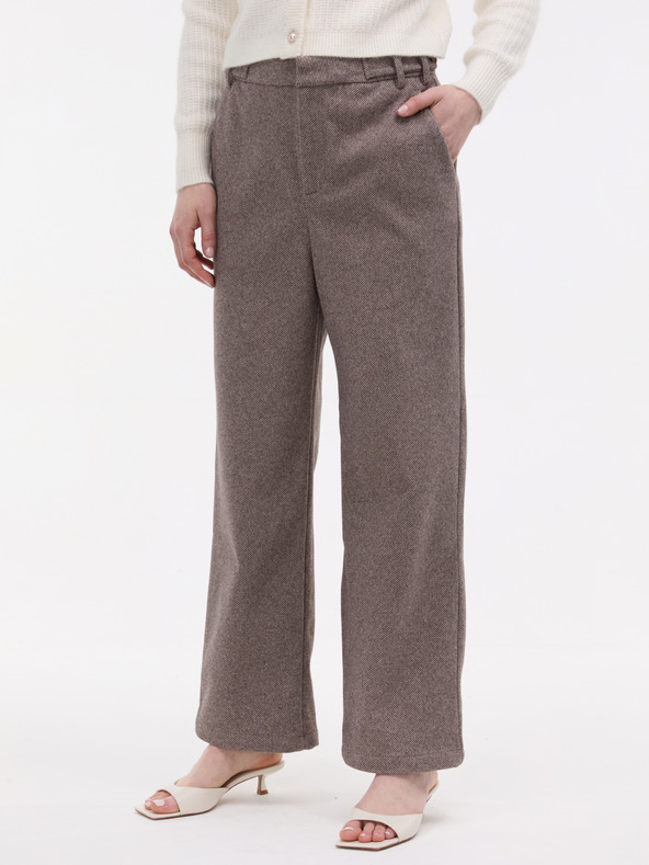 Orsay Светлокафяви дамски широки панталони ORSAY