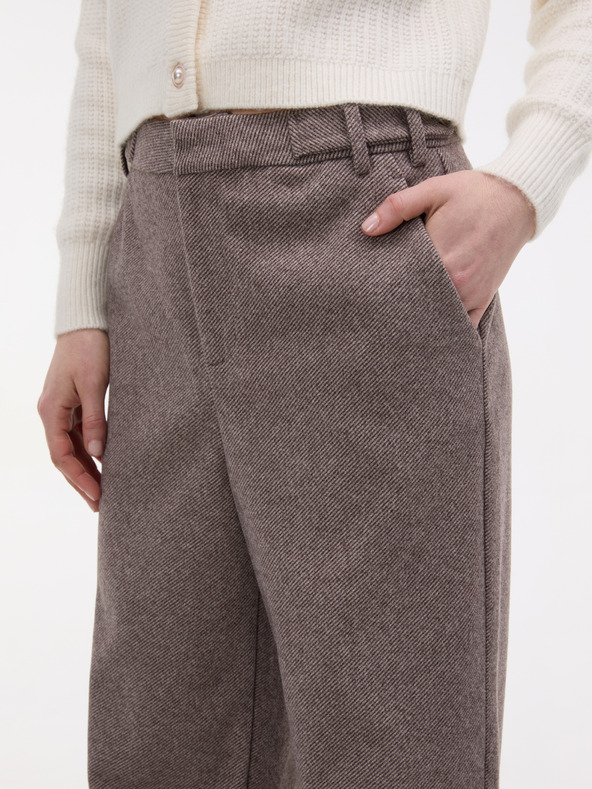 Orsay Светлокафяви дамски широки панталони ORSAY