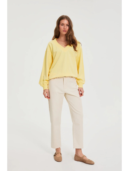 Moodo Дънки с прави крачоли бежови Moodo