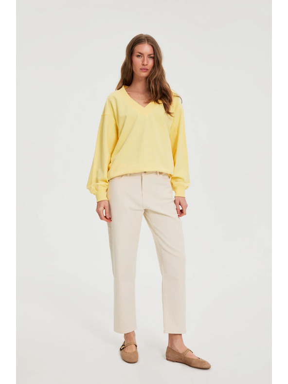 Moodo Дънки с прави крачоли бежови Moodo