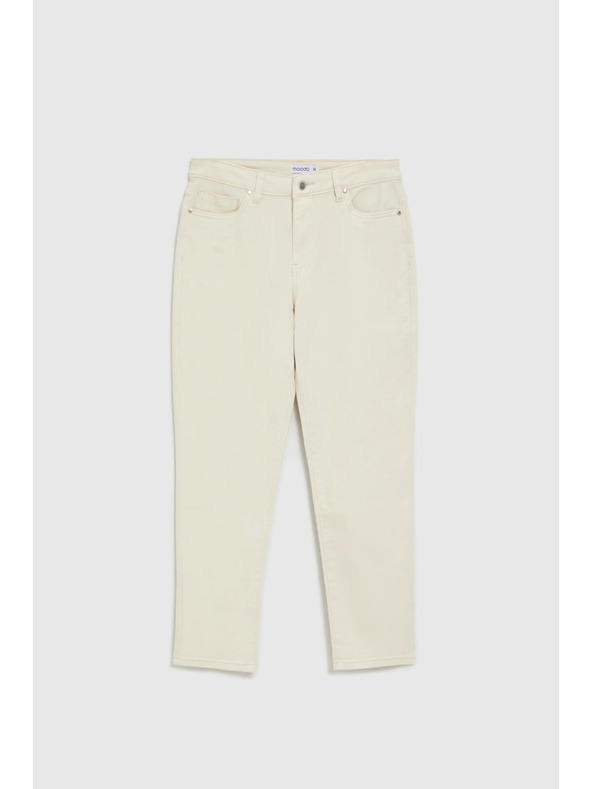 Moodo Дънки с прави крачоли бежови Moodo