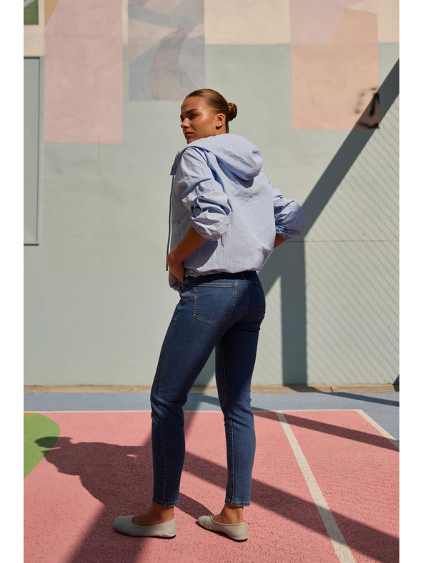 Moodo Якета с качулка светлосина Moodo