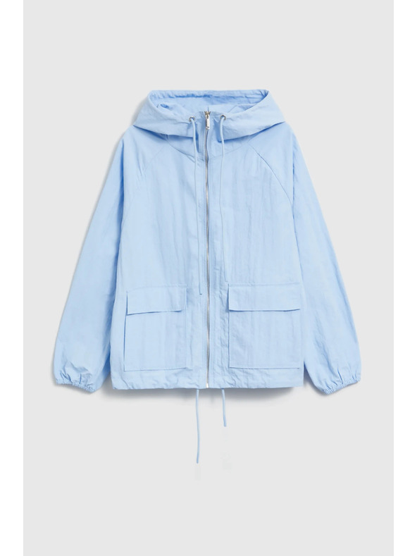Moodo Якета с качулка светлосина Moodo