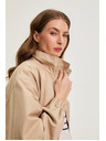 Moodo Якета със стояче яка бежова Moodo
