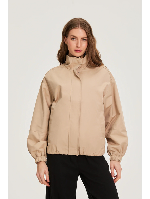 Moodo Якета със стояче яка бежова Moodo