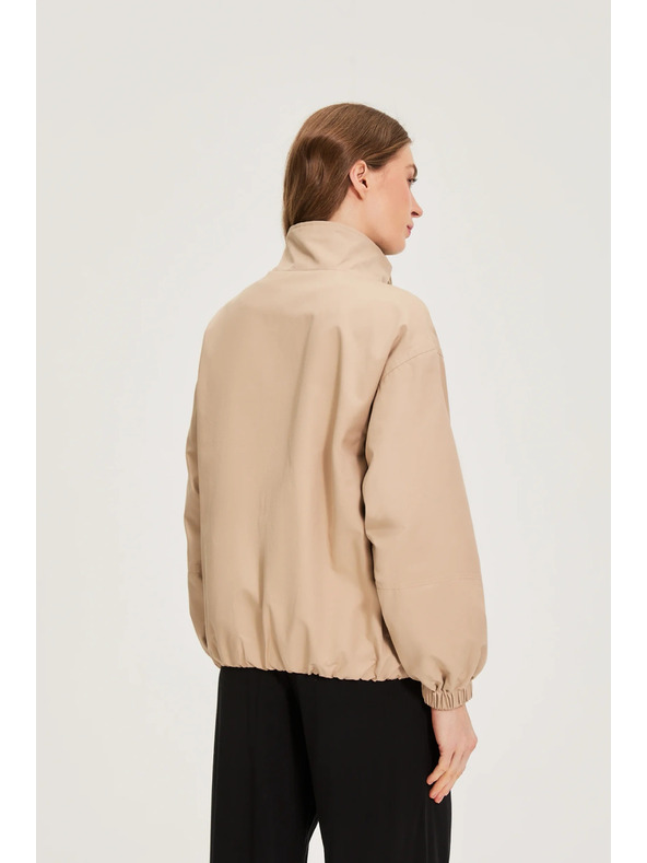 Moodo Якета със стояче яка бежова Moodo
