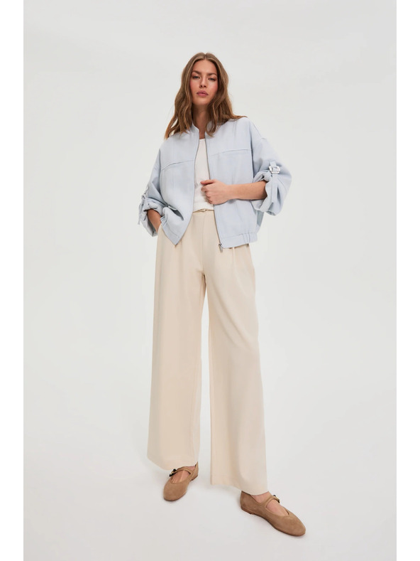 Moodo Якета със завити ръкави светлосина Moodo