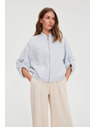 Moodo Якета със завити ръкави светлосина Moodo