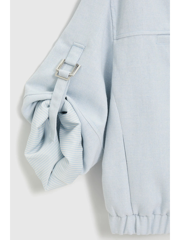 Moodo Якета със завити ръкави светлосина Moodo