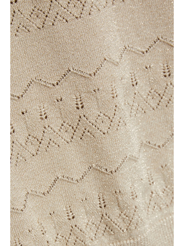 Moodo Небесносин пуловер с къси ръкави бежов Moodo