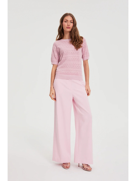 Moodo Небесносин пуловер с къси ръкави розов Moodo